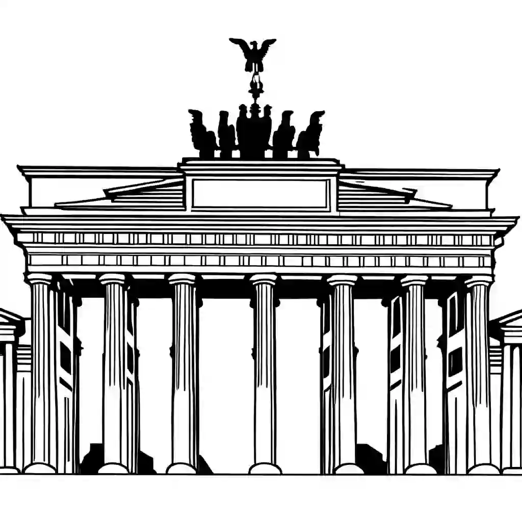 The Brandenburg Gate coloring pages